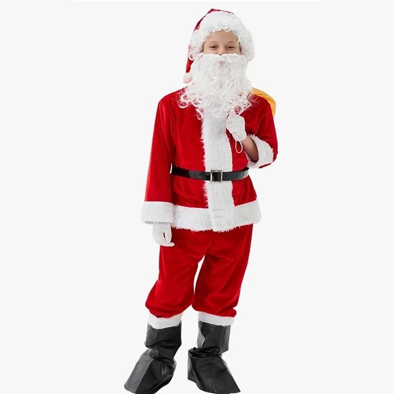 Children Christmas Santa Claus Costume